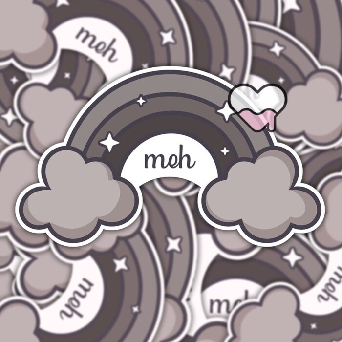 Meh Rainbow Sticker