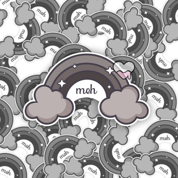 Meh Rainbow Sticker