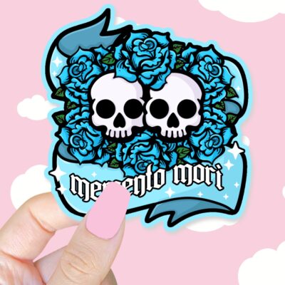 Memento Mori Blue Sticker
