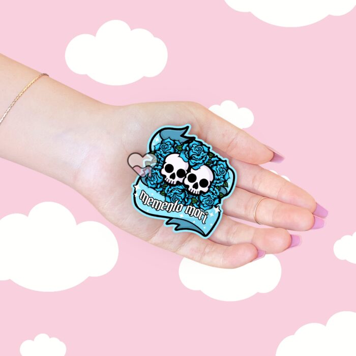 Memento Mori Blue Sticker