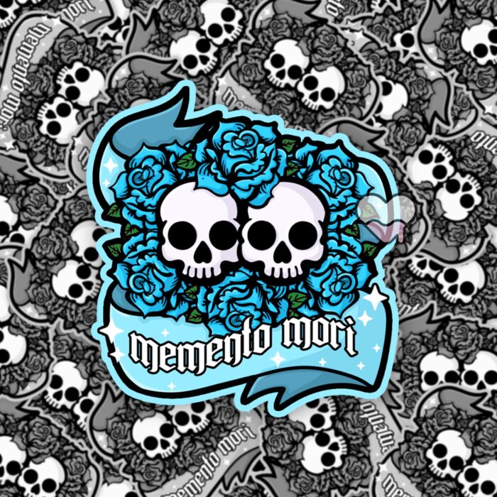 Memento Mori Blue Sticker