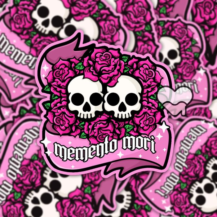 Memento Mori Pink Sticker
