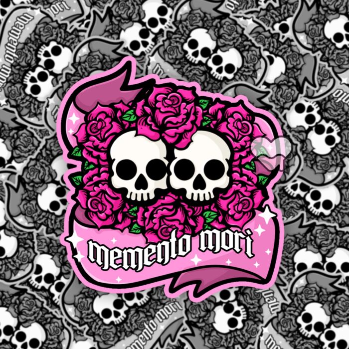 Memento Mori Pink Sticker