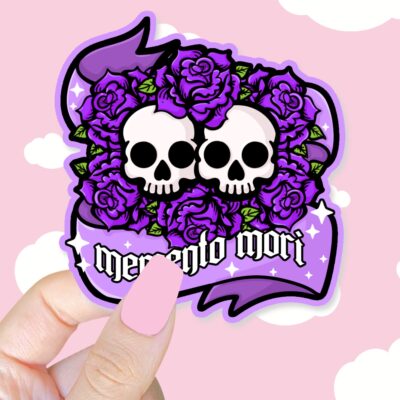 Memento Mori Purple Sticker