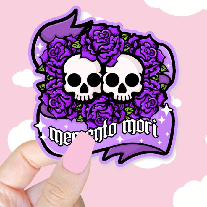 Memento Mori Purple Sticker
