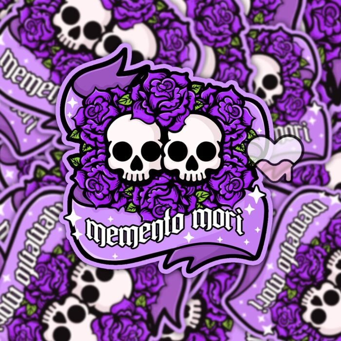 Memento Mori Purple Sticker