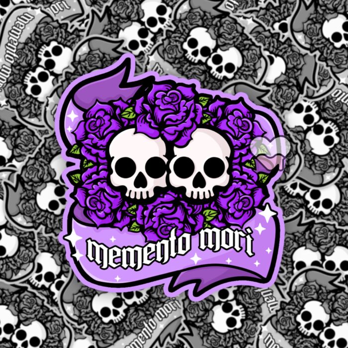 Memento Mori Purple Sticker
