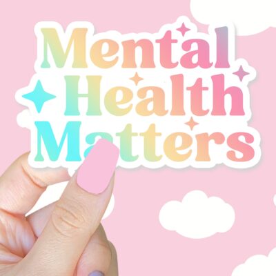 Mental Health Matters Rainbow Sticker