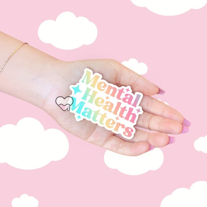Mental Health Matters Rainbow Sticker