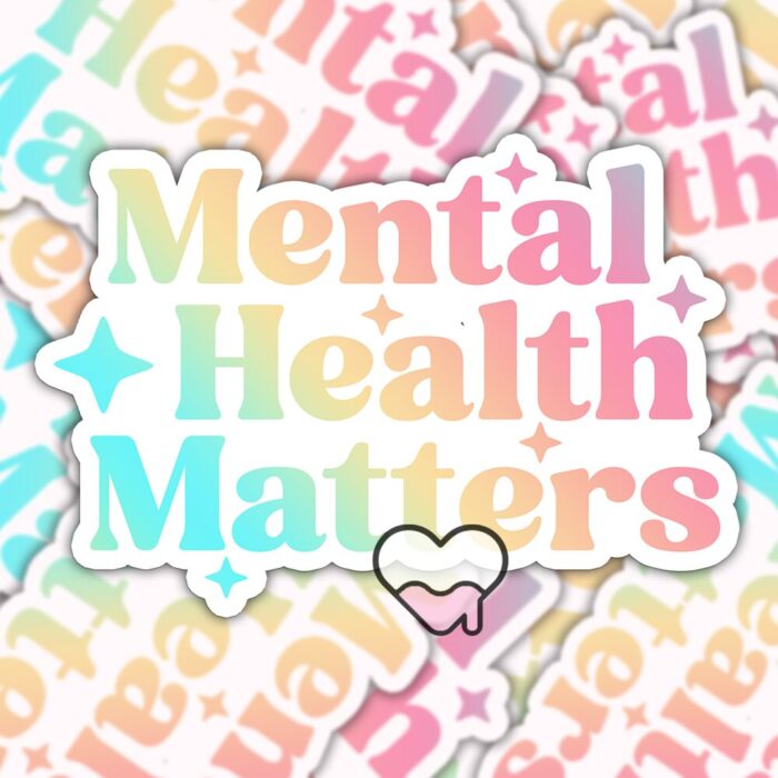 Mental Health Matters Rainbow Sticker