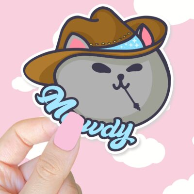 Meowdy Meowboy Stickers