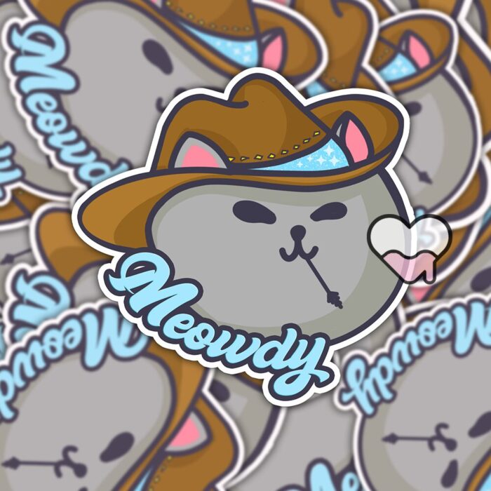 Meowdy Meowboy Stickers