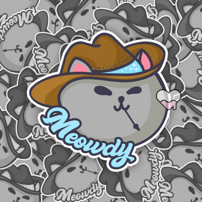 Meowdy Meowboy Stickers