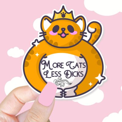 More Cats Less Dicks Sticker