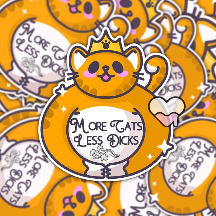 More Cats Less Dicks Sticker