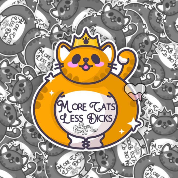 More Cats Less Dicks Sticker