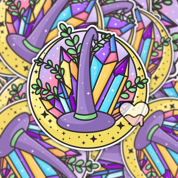 Mystical Witches Hat Sticker