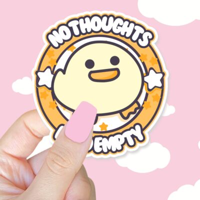 No Thoughts Head Empty Duck Sticker