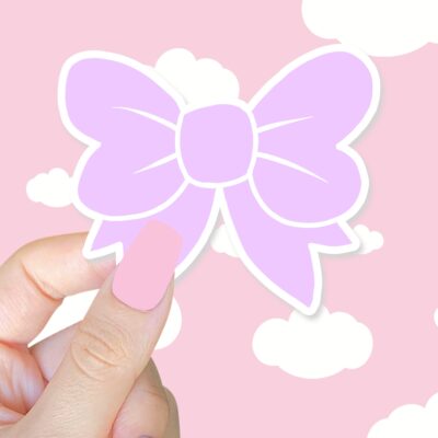 Pastel Bow Purple Sticker