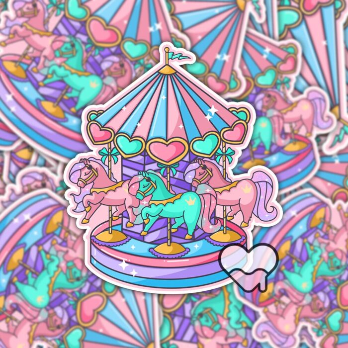 Pastel Carousel Sticker