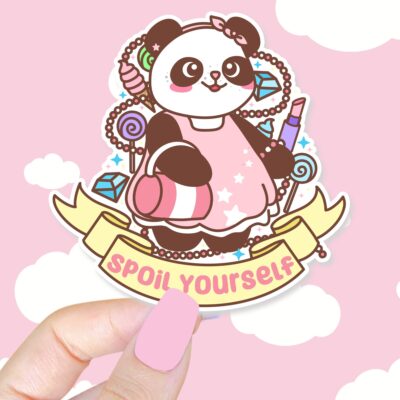 Petal The Panda Spoil Yourself Sticker