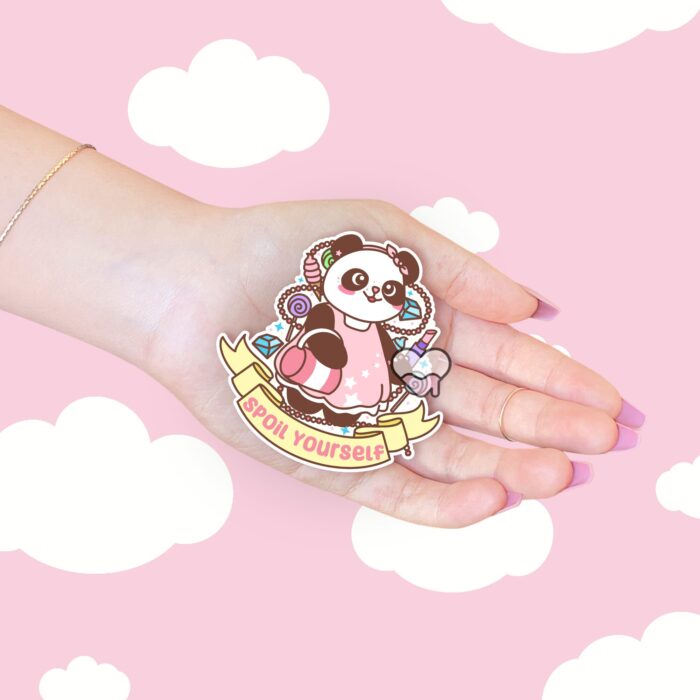 Petal The Panda Spoil Yourself Sticker