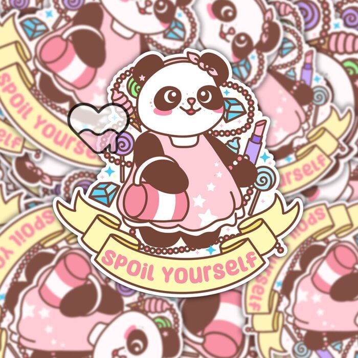 Petal The Panda Spoil Yourself Sticker