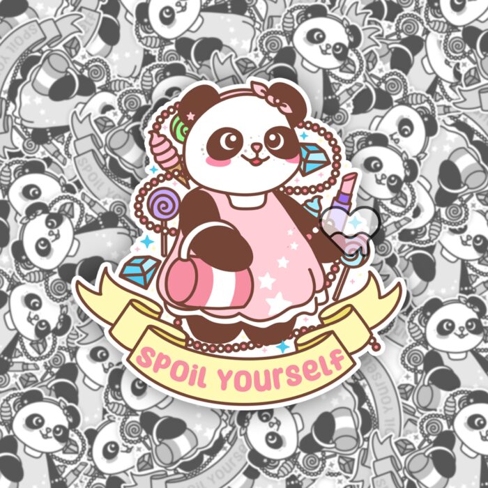 Petal The Panda Spoil Yourself Sticker