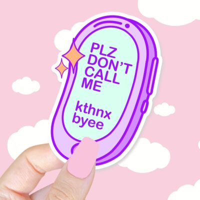 Please Dont Call Me Purple Sticker