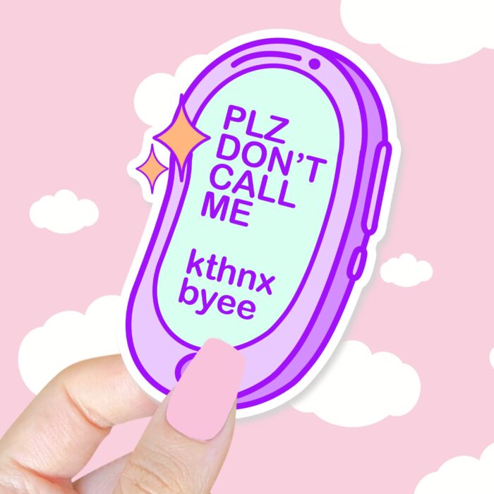 Please Dont Call Me Purple Sticker