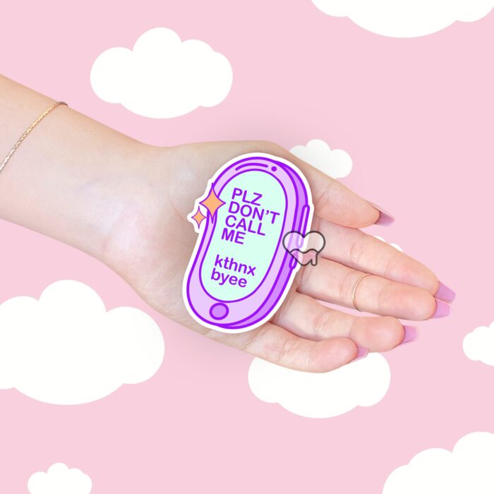 Please Dont Call Me Purple Sticker