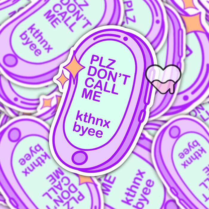 Please Dont Call Me Purple Sticker