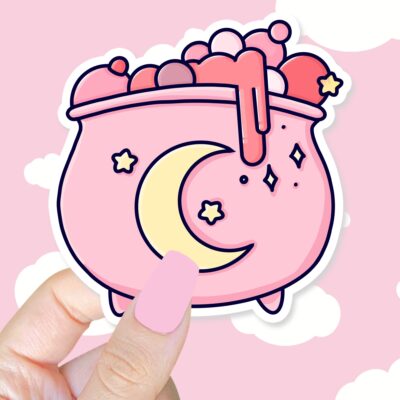 Pretty Pink Cauldron Sticker