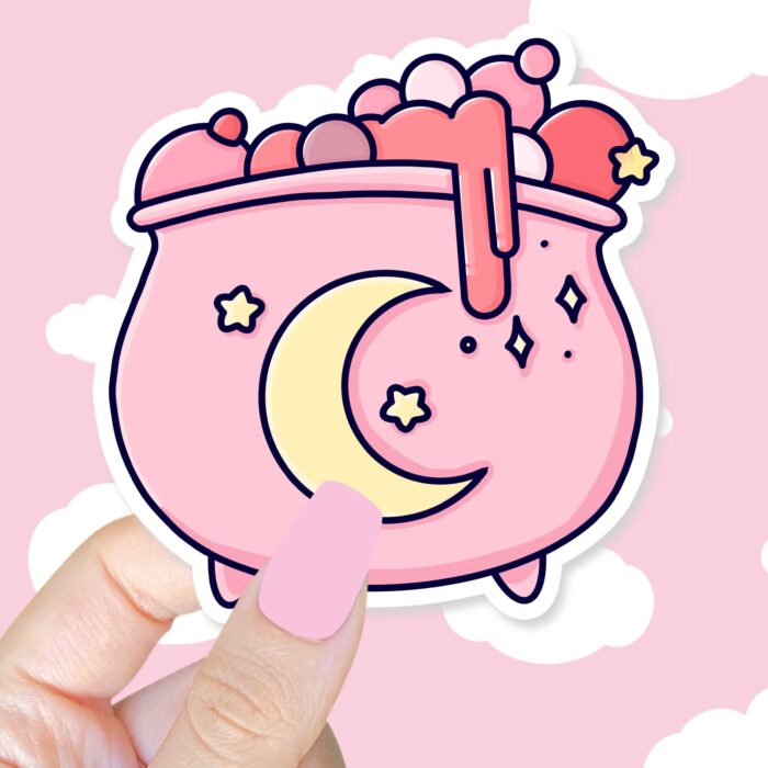 Pretty Pink Cauldron Sticker