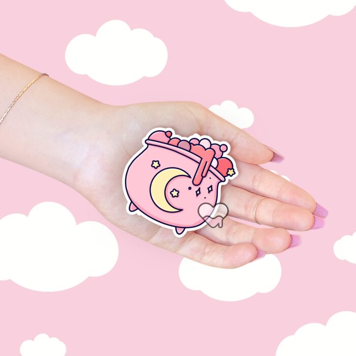Pretty Pink Cauldron Sticker