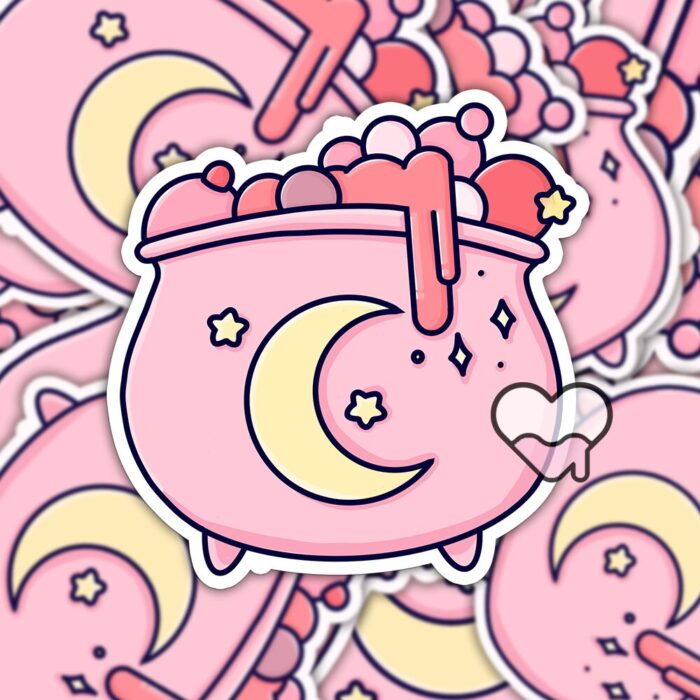 Pretty Pink Cauldron Sticker