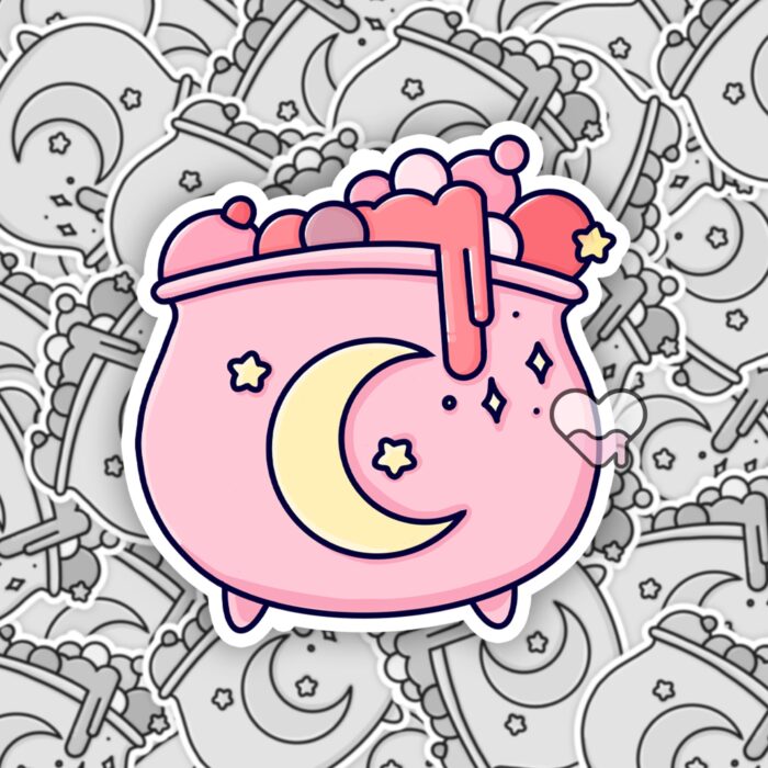 Pretty Pink Cauldron Sticker