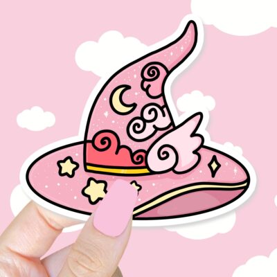 Pretty Pink Magical Hat Sticker