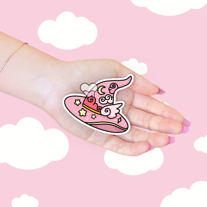 Pretty Pink Magical Hat Sticker