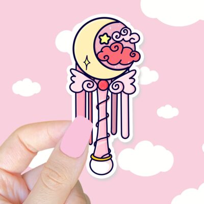 Pretty Pink Magical Wand Sticker