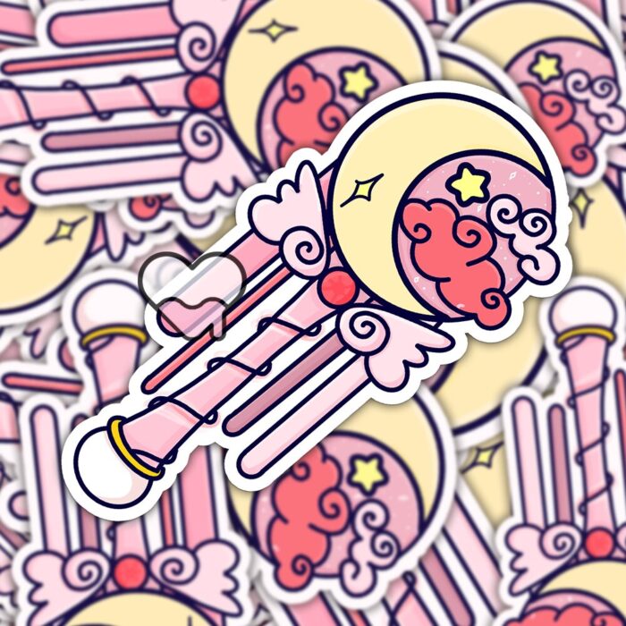 Pretty Pink Magical Wand Sticker
