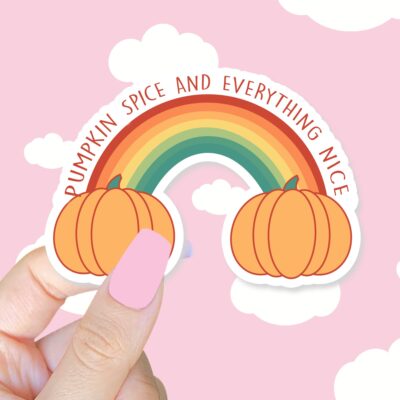 Pumpkin Spice Rainbow Sticker