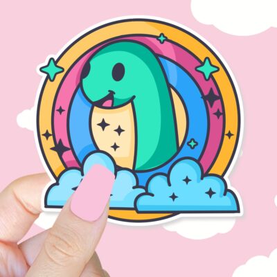 Rainbow Nessie Sticker