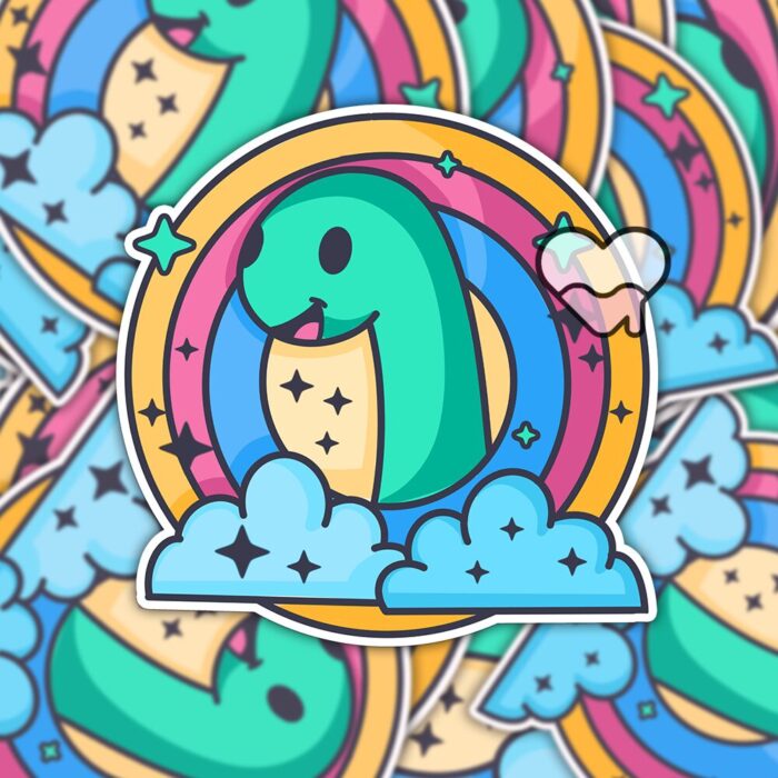 Rainbow Nessie Sticker
