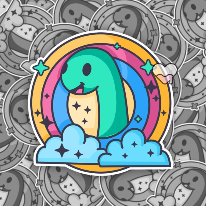 Rainbow Nessie Sticker