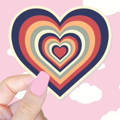 Retro Heart Sticker