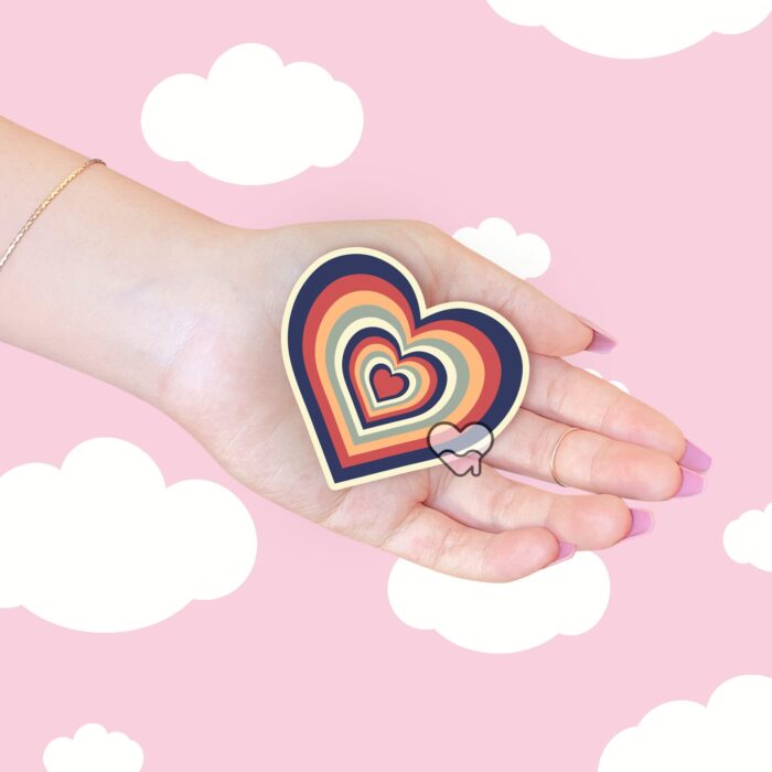 Retro Heart Sticker