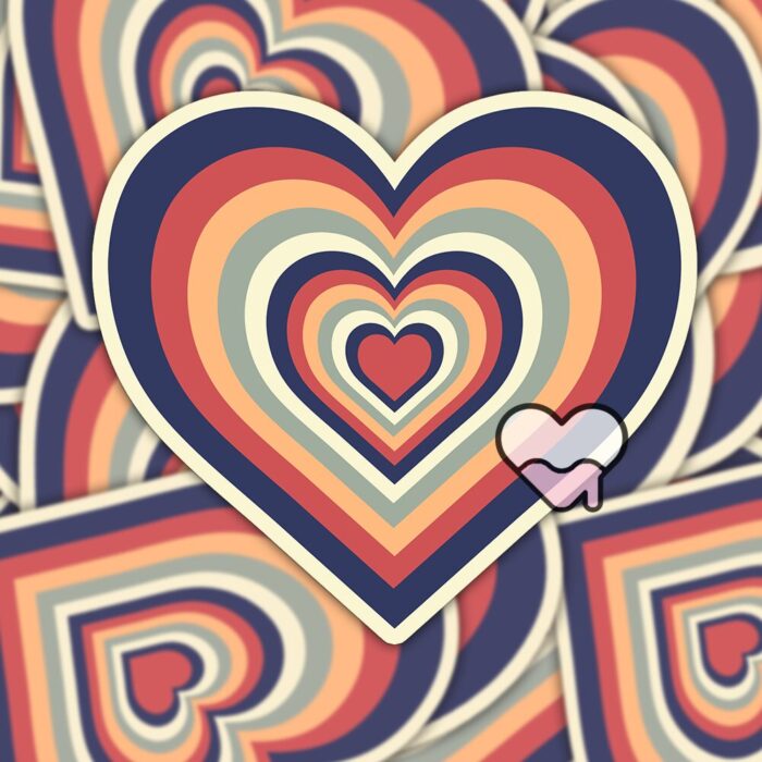 Retro Heart Sticker