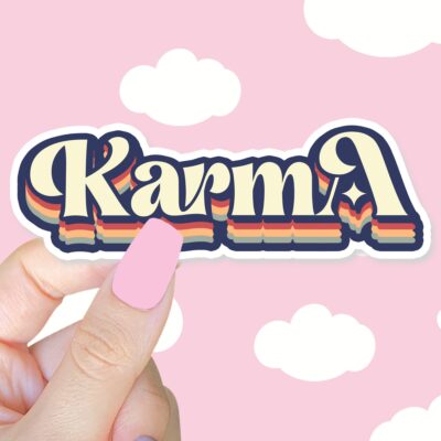 Retro Karma Sticker