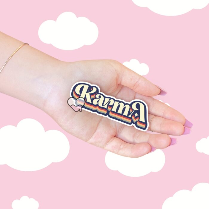 Retro Karma Sticker